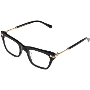Karen Walker Nikola KAO2027310 Men's Eyeglasses Black Size 49 - Blue Light Block Available