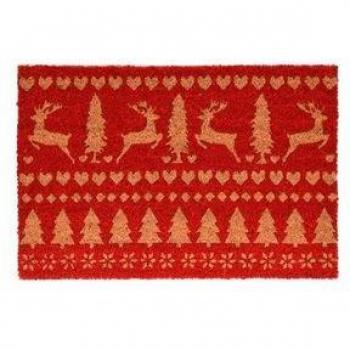 Felpudo Navideño Rojo 39X59 Cm