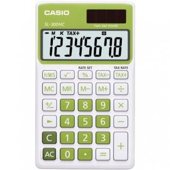 CASIO SL-300NC-GN - Calculadora básica, 9 x 70 x 118.5 mm, verde
