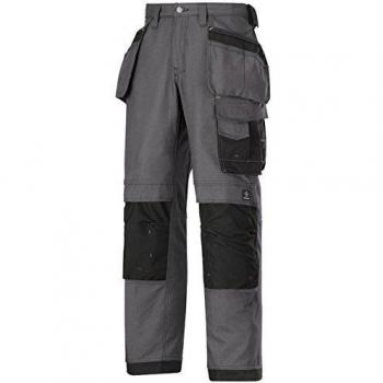 Pantalón de trabajo unisex Snickers Canvas+ - Gris Acero - Talla 58 Estándar