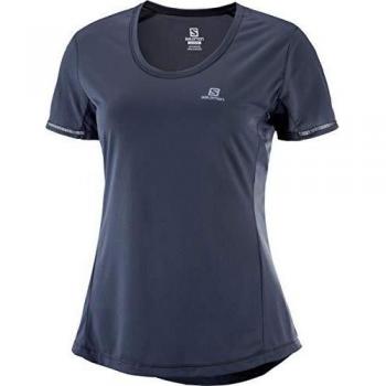 Salomon Agile SS tee T-Shirt, Mujer, Graphite, XS