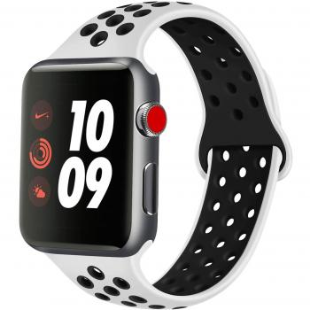 ATUP Compatible con para Apple Watch Correa de 38mm 40mm 42mm 44mm, Correa de Reloj de Repuesto de Silicona Suave Compatible con para iWatch Serie 1/2/3/4
