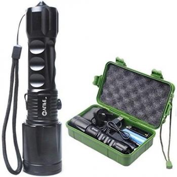 Cvlife 2200Lm Zoomable CREE T6 LED Flashlight Torch Free 18650 & 2 Chargers