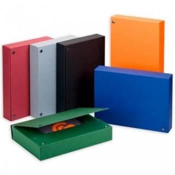 Carpeta Carchivo Naranja Din A4 - Organización Oficina Almacenamiento, 9cm de grosor, montada en cartón compacto forrado brillo, con gomas para folio