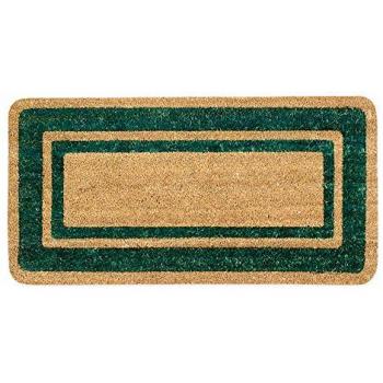 Felpudo de Coco Natural Antideslizante para Entrada 50x100 cm Verde