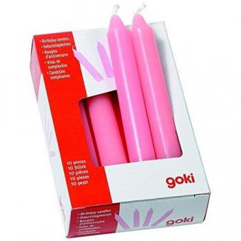 Set de 10 Velas Rosa para Cumpleaños Goki (compatible con GK106, GK108, 55985, 60975)