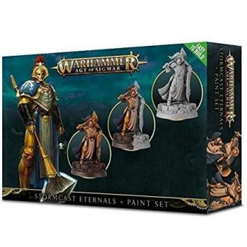 Games Workshop 99170218003 - Stormcast Eternals + Paint set - Warhammer Age of Sigmar - 3 Figuras