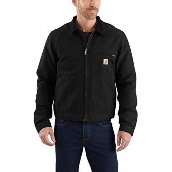 Carhartt Men's Relaxed Fit Black Duck Detroit Jacket with Blanket Lining - XXL