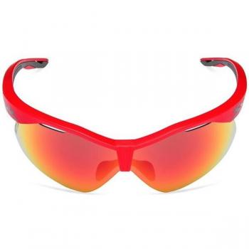 Gafas de ciclismo unisex Spiuk Ventix-K Nittix rojo negro con lentes Nittix naranja