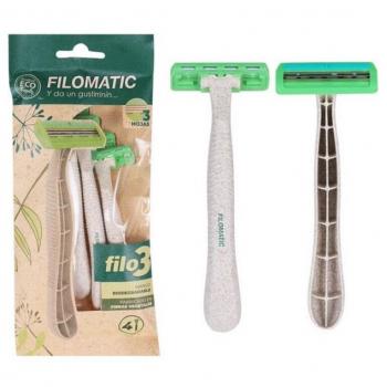 SET 4 MAQUINILLAS AFEITAR TRIPLE HOJA BIO