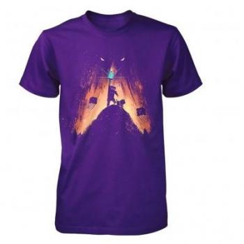 Camiseta Morada Minecraft Steve the Miner Talla S