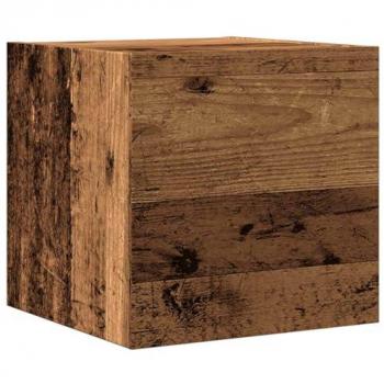Mueble de Pared para TV en Madera Envejecida 30,5x30x30 cm - Diseño Moderno y Almacenamiento Funcional