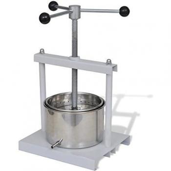 vidaXL Prensa de fruta y vino, 3,38 L