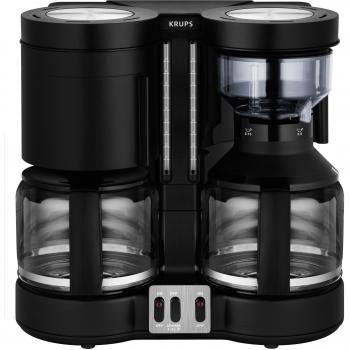 Krups, Negro Duothek Plus Manual Cafetera de filtro 1 L De cafÃ molido, 2200 W, 1100 W, 20 cups, 44 Decibeles, Plástico