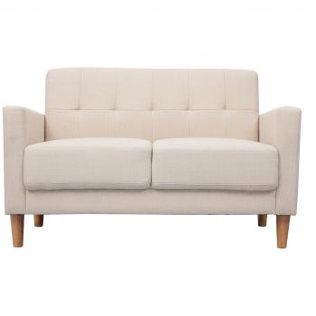 Sofá diseño 2 plazas beige MOON de Miliboo