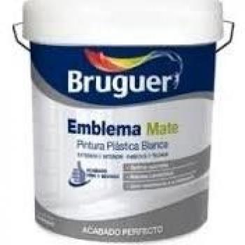 BRUGUER Pintura PLÁSTICA Emblema Mate Blanco 4 L