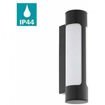 Aplique LED exterior Tonego gris metal IP44 con diseño moderno