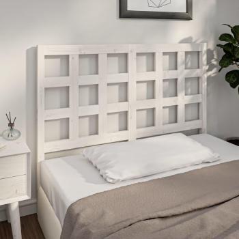 Cabecero para cama de madera maciza de pino blanco 125,5x4x100 cm