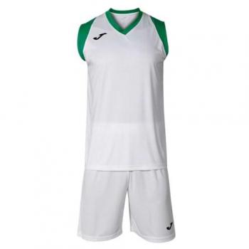 Set Joma Final II Unisex Blanco Verde - Equipación deportiva, incluye camiseta y pantalón, material transpirable, diseño moderno, ideal para entrenamiento y competición