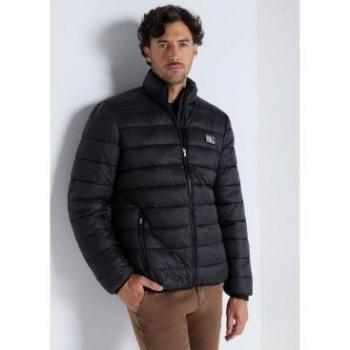 Abrigo puffer acolchado negro para hombre de Victorio & Lucchino