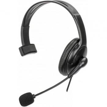 Audífonos USB monoaural con micrófono y control de volumen