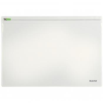 LEITZ 40090000 - Set 2 fundas con cremallera tamaño L color transparente