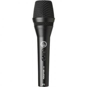 Micrófono dinámico de mano AKG Perception P5S con patrón supercardioide y interruptor de encendido/apagado