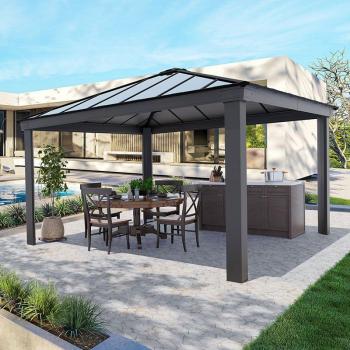 Pérgola de Aluminio y Policarbonato Aislante 4.2x4.2 m Dallas