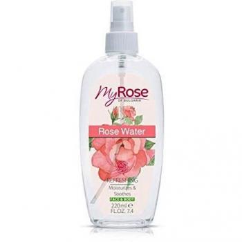 Spray de agua de rosas para cara y cuerpo con aceite de damascena Rosa - Refresca, hidrata y calma 220ml