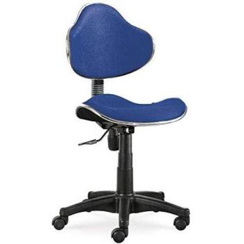 Q-Connect - Silla Giratoria Respaldo Medio Regulable Altura 820+120Mm De Alto 430Mm Ancho Y 440Mm Prof. Azul