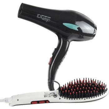 Secador Profesional 2200W con Ozono Iónico y Cepillo Alisador Cerámico e Infrarrojo Soft Touch