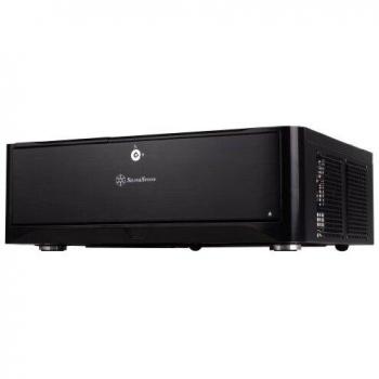SilverStone SST-GD06B - Grandia HTPC Micro ATX Carcasa de ordenador, Rendimiento silencioso con alto flujo de aire, negro