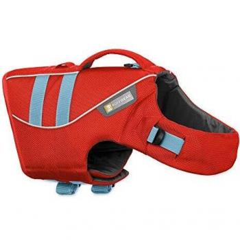 Ruffwear Life Jacket for Dogs, Large Breeds, Adjustable Fit, Size: Large, Sockeye Red, Float Coat, 45102-601L