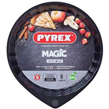 Molde para Tarta Pyrex Magic Noir 27 cm - Acero con Revestimiento Antiadherente y Garantía de 5 Años, Apto para Horno