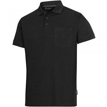 Polo Clásico Snickers 2708 con bolsillo, Manga Corta, Color Negro, Talla M