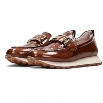 Mocasín Sport de Charol para Mujer Hispanitas Loira Cuero HI243621 - Mocasines de mujer de piel con adorno, modelo Hi243621, color cuero, talla 41
