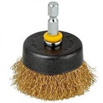 Wolfcraft 2112000 - Cepillo de latón, copa, vástago hexagonal 1/ 4