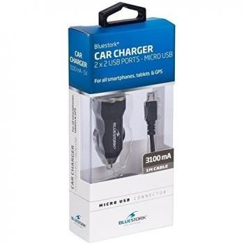 Bluestork BLU_CAR2USB_MUSB - Cargador de coche