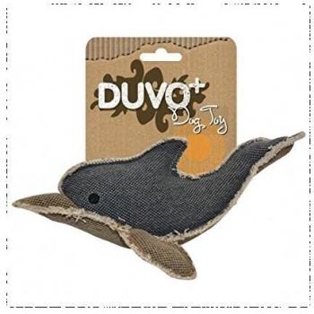 Duvo Juguete Perro Lona Delfín, 28 x 15 x 10 cm