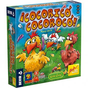 Devir ¡Cocoricó Cocorocó! Juego de Mesa Familiar Infantil para 4 Años en Adelante