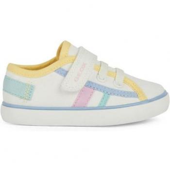 Zapatillas Geox Gisli para niña en color blanco y amarillo