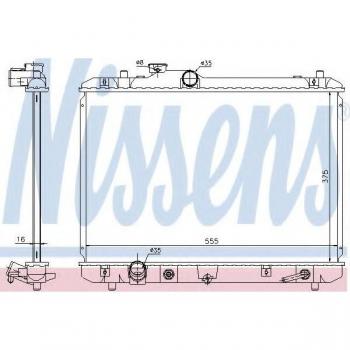 Radiador de refrigeración del motor NISSENS 641755