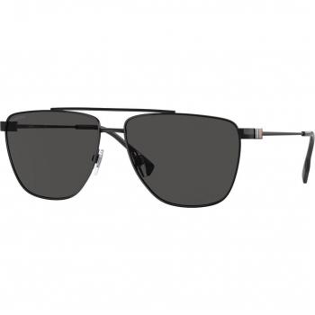 Burberry BE3141 Blaine Pilot Sunglasses for Men, Black, Size 61, Asian Fit