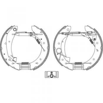 HELLA 8DB 355 005-281 Juego de zapatas de frenos - R1319