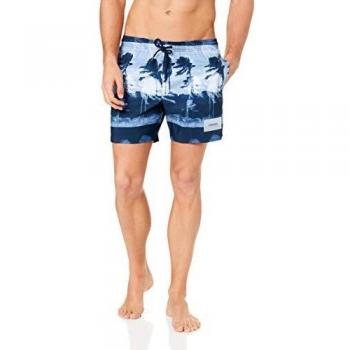 CALVIN KLEIN Men - Printed blue swim shorts - Size S