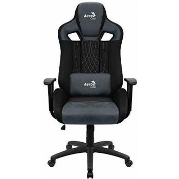 Aerocool Earl Silla Gaming, AeroSuede Transpirable, Respaldo Ajustable, Azul