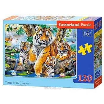 Puzzle Castorland Tigres en el Arroyo 120 Piezas