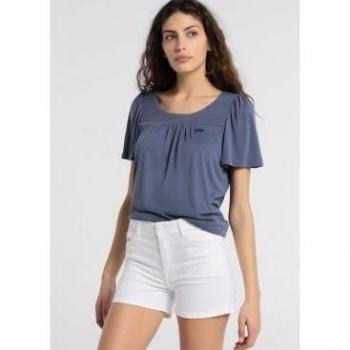 Short Denim blanco LOIS JEANS de Tiro Medio Alto - Mujer - Tallaje en Pulgadas