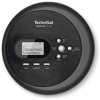 Reproductor de CD Portátil TechniSat DigitRadio CD 2GO - Radio DAB+, FM, MP3, Ecualizador y Conector para Auriculares, Color Negro