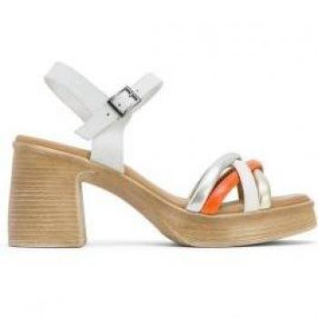 Sandalias de tacón de piel blanco Ibbie